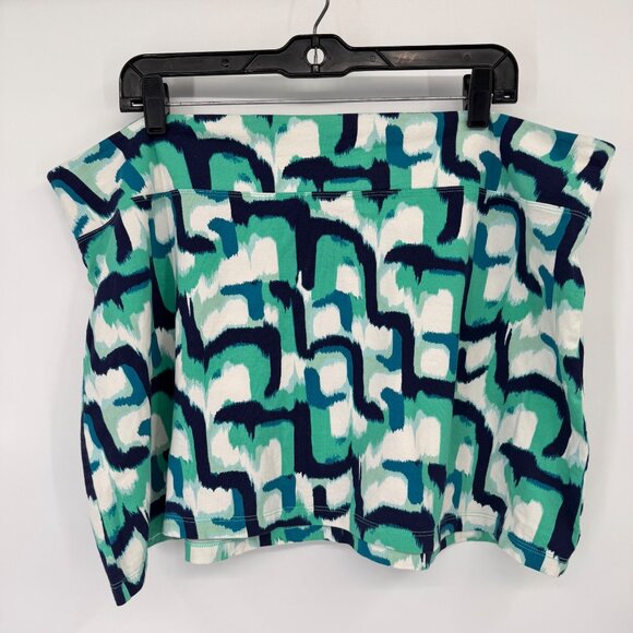 Patagonia Womens Organic Cotton Blend Abstract Print skort Skirt shorts size XL - Picture 5 of 8